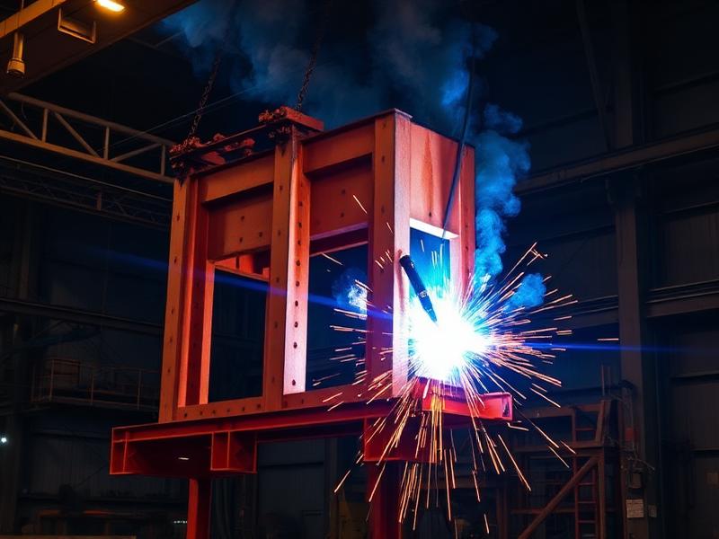 Welded and fabricated industrial press tool assembly